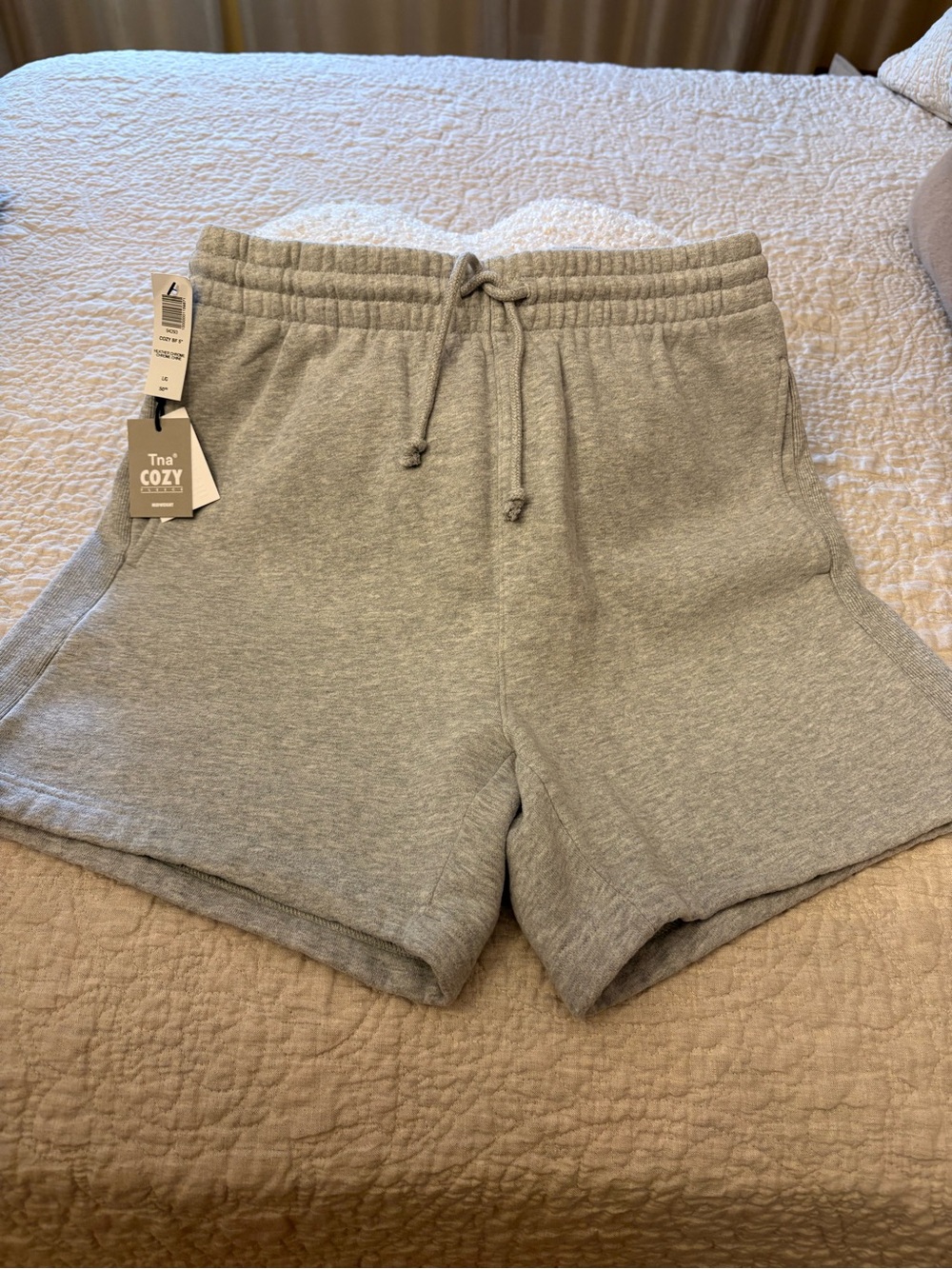 TNA Cozy Women's Heather Gray Athletic Lounge Shorts